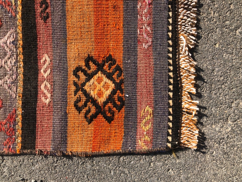 Small Turkish Rug Doormat Bath Rug Small Boho Rug Turkish Kilim Kilim rug |2.7x5 feet Small Oriental rug Handmade Rug