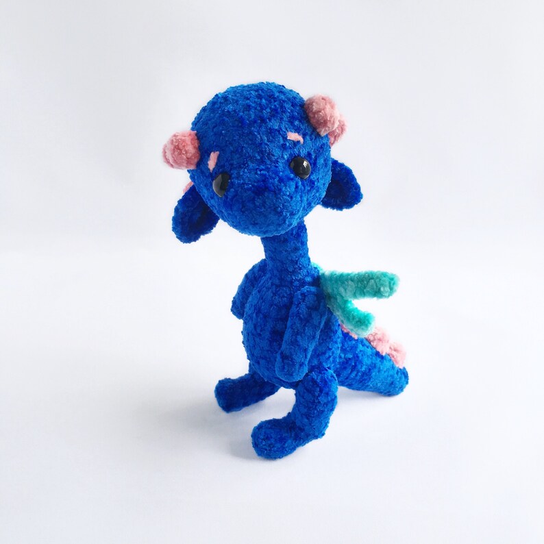 Blue dragon plush toy for kids Soft toy for baby cute dinosaur | Etsy