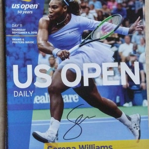 SERENA WILLIAMS signed Us Open 9/6/2018 day 11 daily program