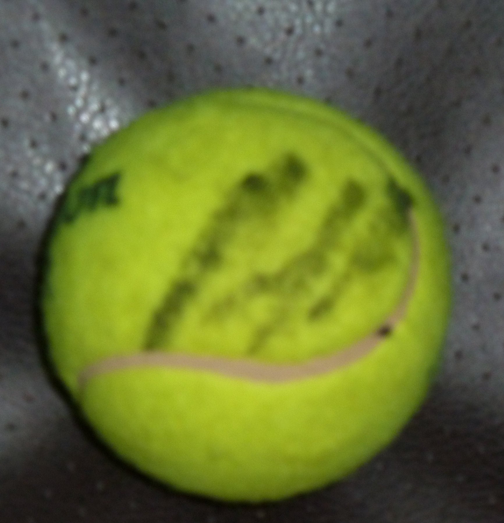 ANDY RODDICK autographed tennis ball from 2010 Shanghai Open Rolex Masters with COA and handmade plastic ball stand.