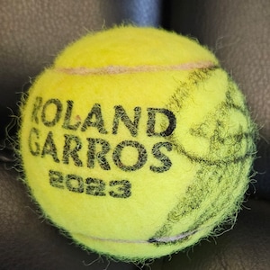NOVAK DJOKOVIC  Autographed and dated match used 2023 FRENCH Open  tennis  ball. Very Rare!!