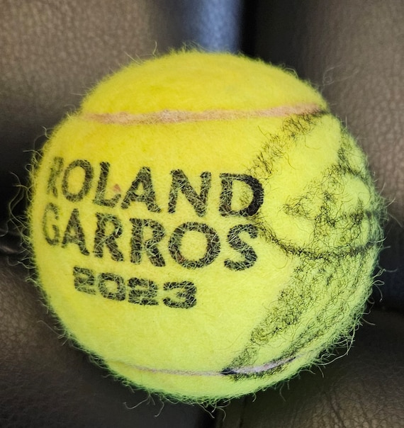 NOVAK DJOKOVIC Autographed and dated match used 2023 FRENCH Open tennis  Very Rare!!