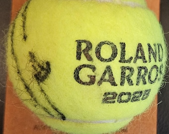 CARLOS ALCARAZ Autographed and dated match used 2025 FRENCH Open  tennis  ball. Very Rare!!