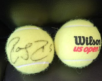 ROGER FEDERER signed US Open tennis ball
