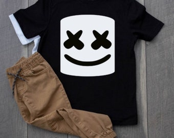 Marshmello Shirt Etsy - marshmallow rainbow face t shirt roblox