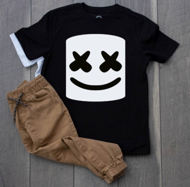 Marshmello Black And White T Shirt Casual Sweatshirt - T Shirt