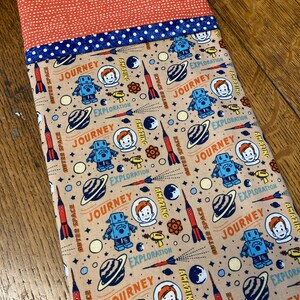 Handmade Pillowcase: Space & Robots
