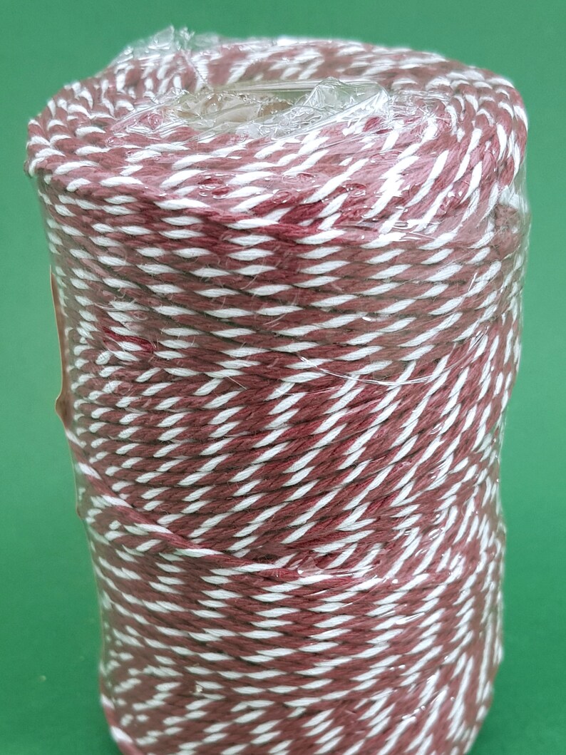 Cord Red&White 1 mm/1.5 mm/ 2mm Cotton Twisted for Crafts | Etsy