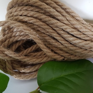 Jute Rope 10 mm Natural Twisted Rope for Crafts Macrame