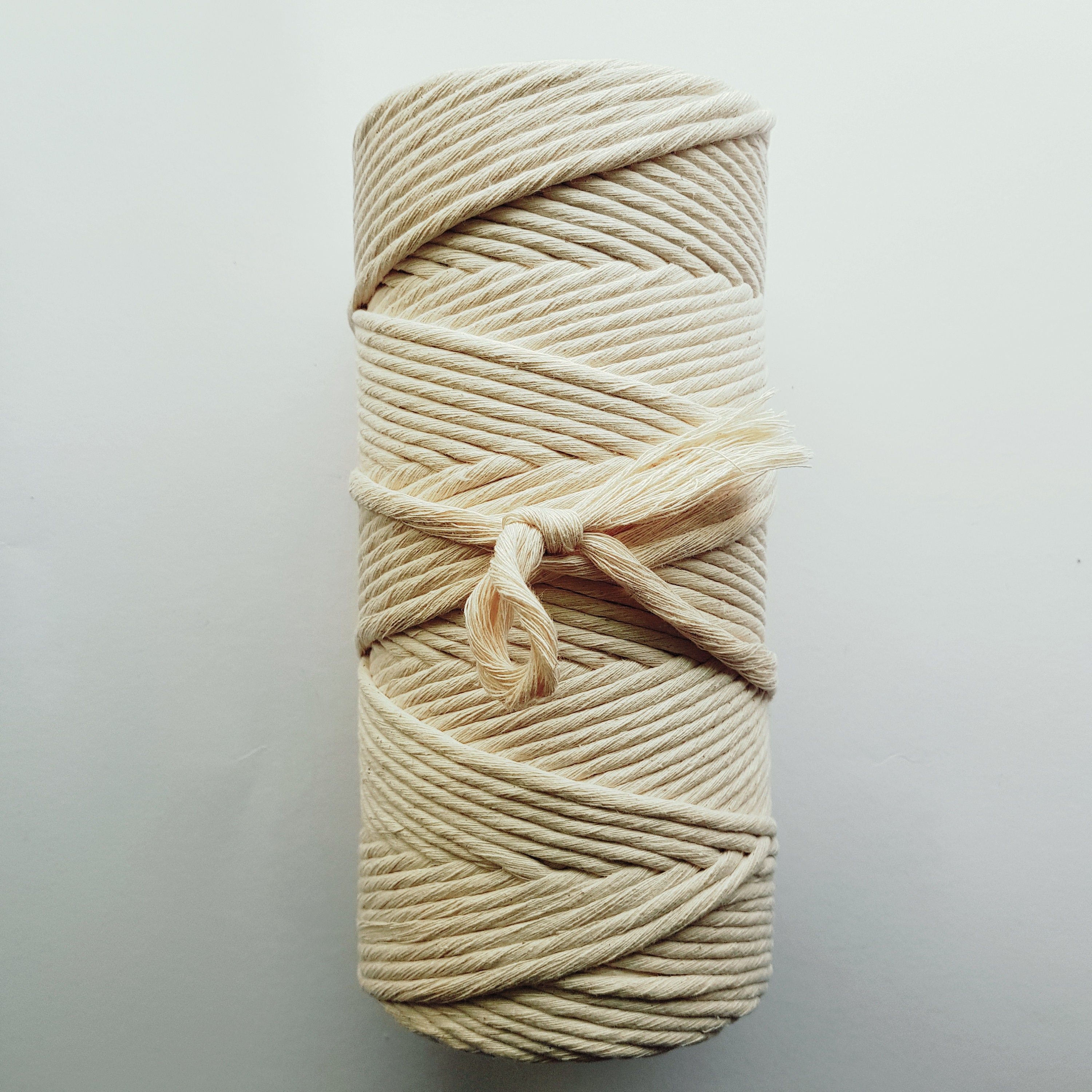 Macrame Cotton Twine 2.5 mm/ 3 mm/ 5 mm Twisted Natural Yarn Etsy