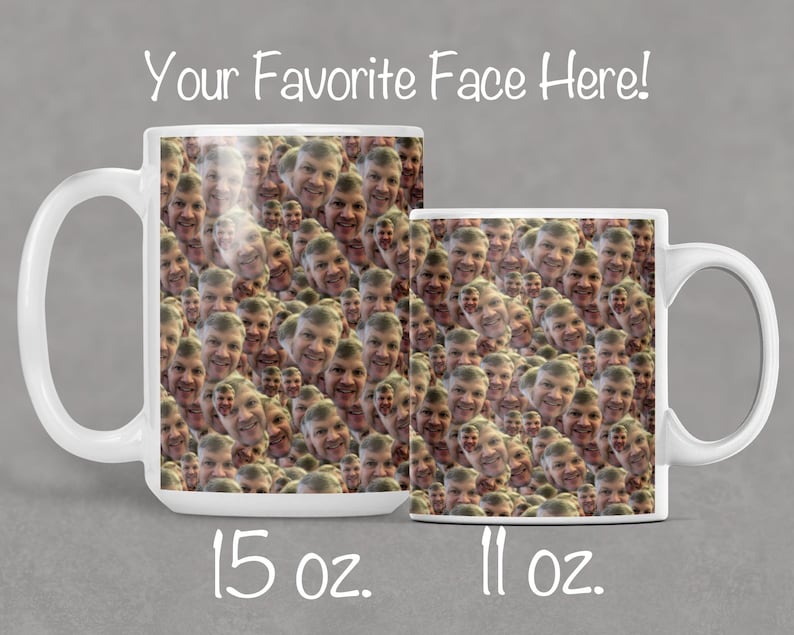 Personalized Face Mug Unique Gifts Under 20 Dollars Best Etsy