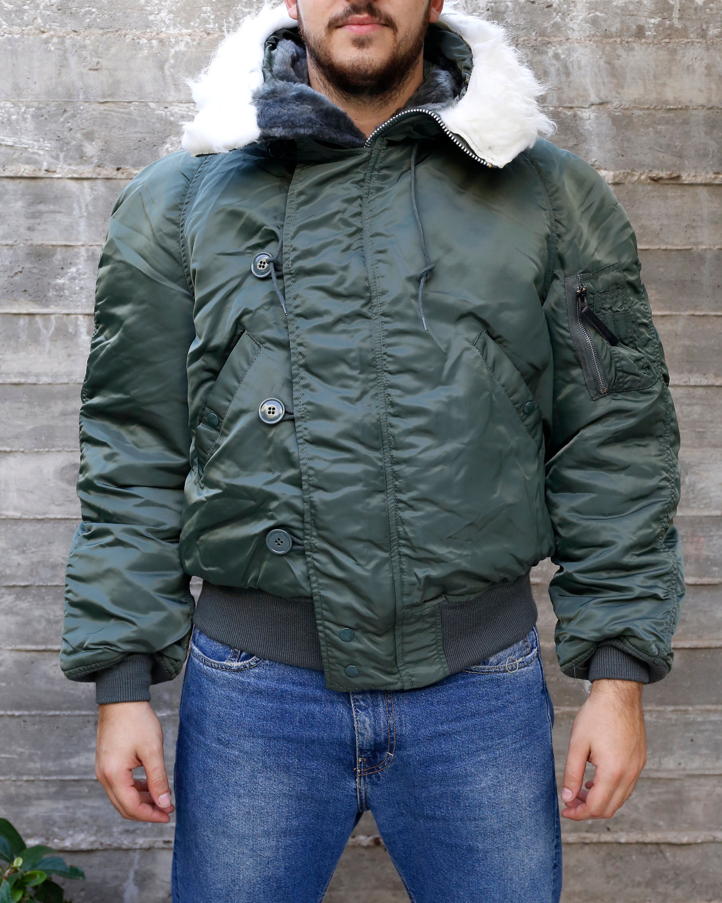 Vintage N 2b Flight Jacket Alpha Industries Sage Green Air Etsy Ireland