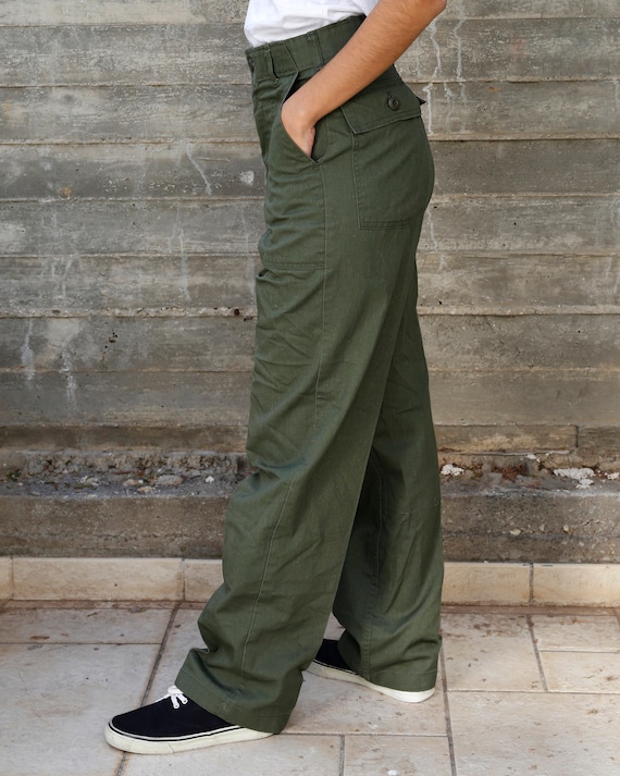 high waist army pants