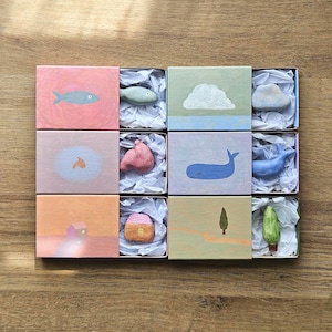Painted Matchbox with Clay Figure