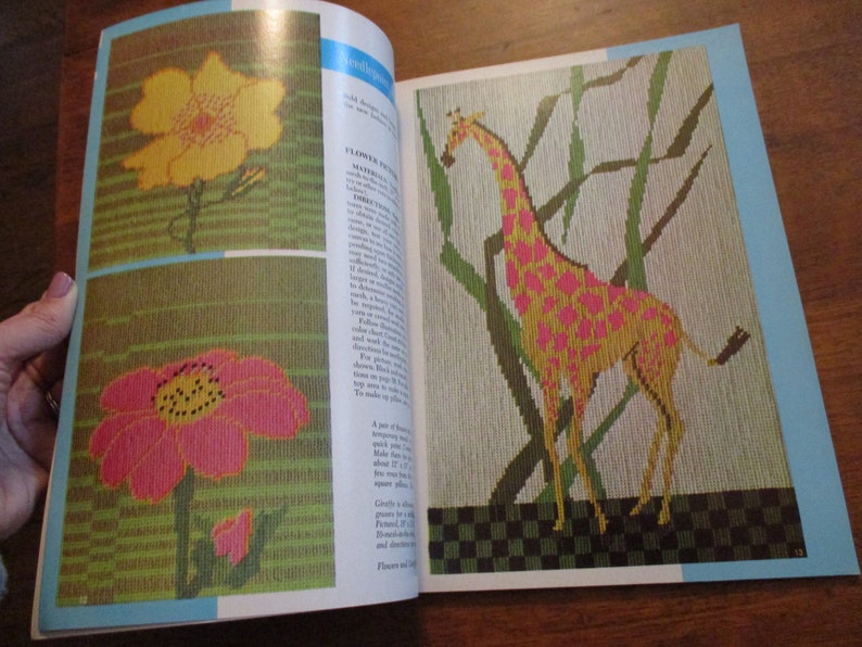 McCalls Needlepoint Magazine Vintage 1960s Home Decor Pattern Book Groovy Retro Designs