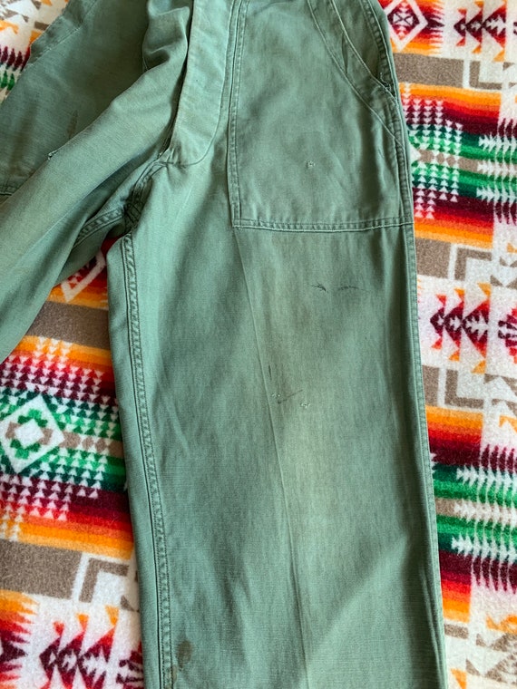 Vintage Vietnam era OG107 Utility Pants 1960s Bak… - image 7