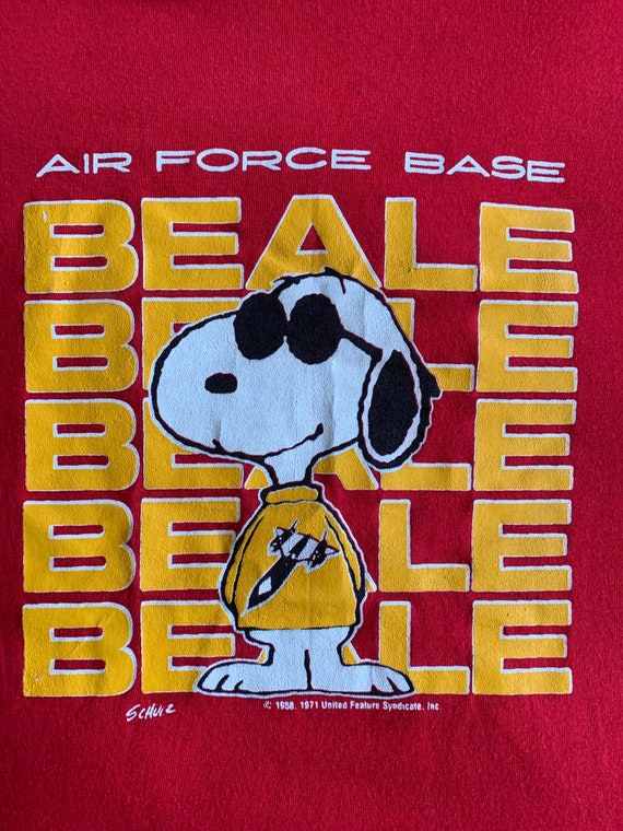 Vintage Snoopy t shirt Beale Air Force Base made … - image 3