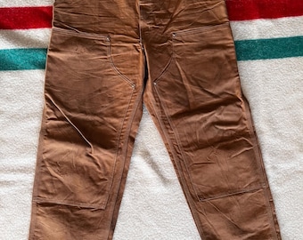 Vintage Union made Carhartt double knee work pants made in USA duck canvas