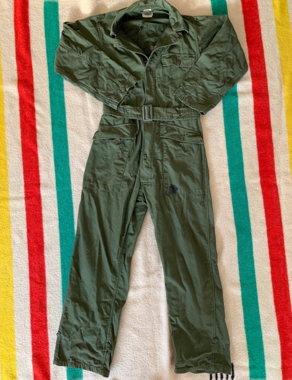 Vintage Vietnam era OG 107 Cotton Sateen Coveralls