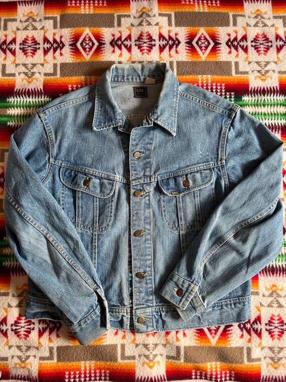 Vintage Lee Rider Denim jacket made in USA XL 101J - image 3