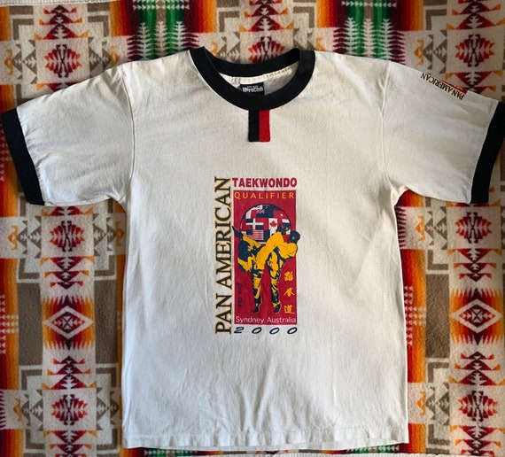 Vintage Taekwondo t shirt ringer single stitch ma… - image 1