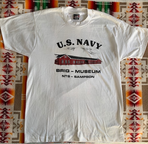 Vintage US Navy T Shirt Brig Museum Made in USA Deadstock - Etsy
