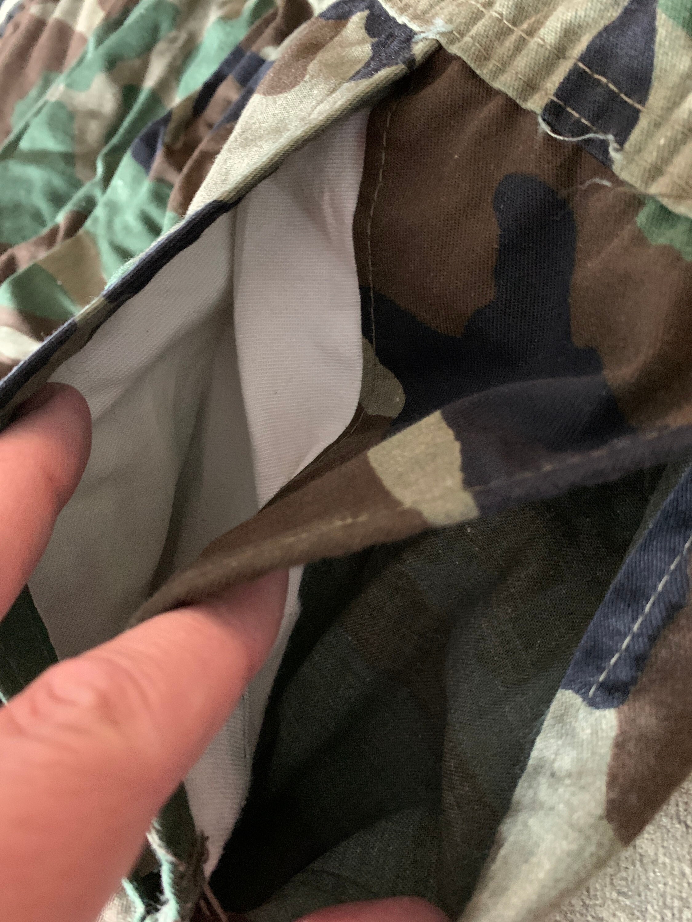Combinaison vintage en chêne mousse homme grand camouflage