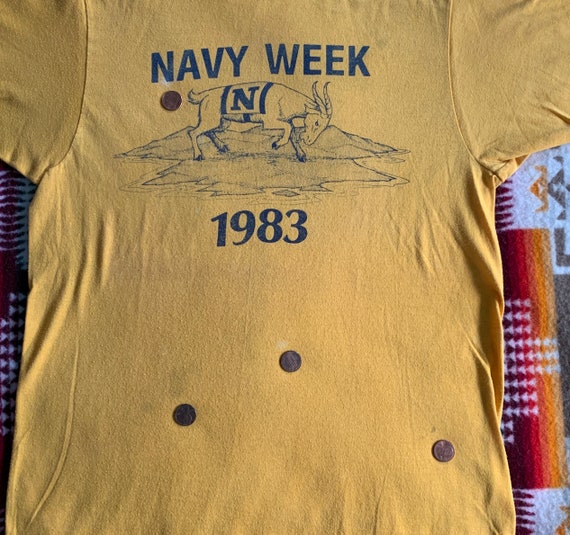 Vintage Navy Week 1983 t shirt made in USA single… - image 6