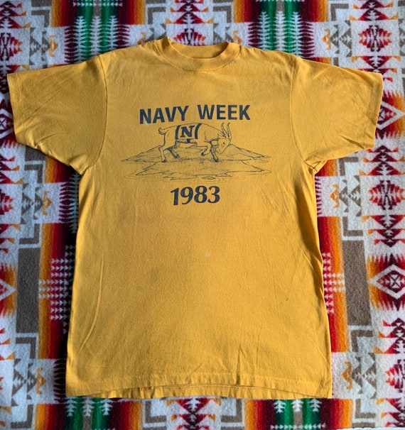 Vintage Navy Week 1983 t shirt made in USA single… - image 1
