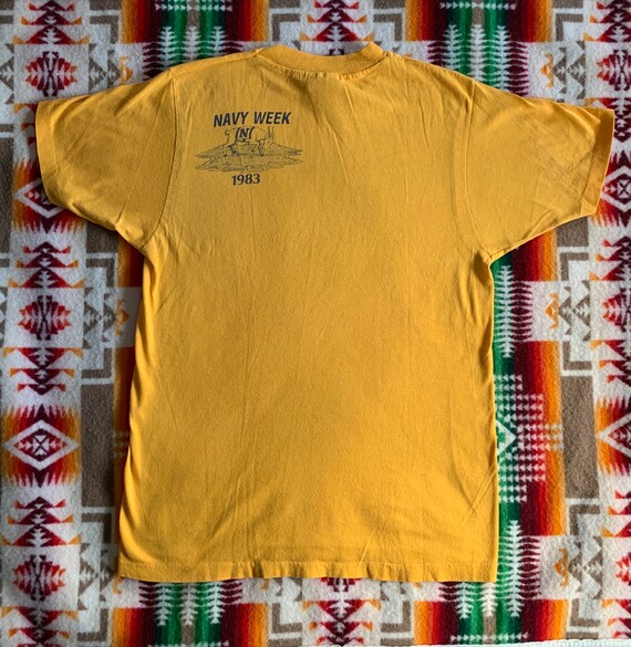 Vintage Navy Week 1983 t shirt made in USA single… - image 5