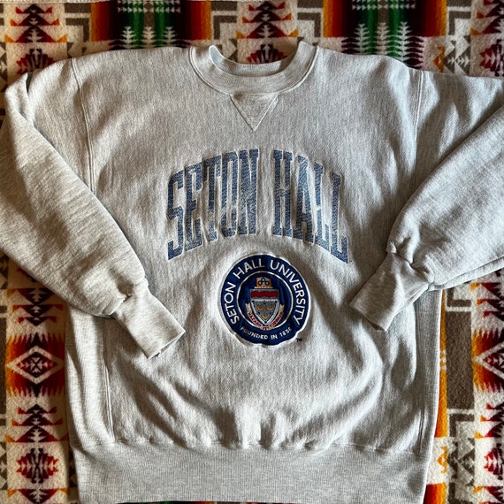 Vintage 90s Seton Hall Sweatshirt Made in USA Reverse Weave XL - Etsy