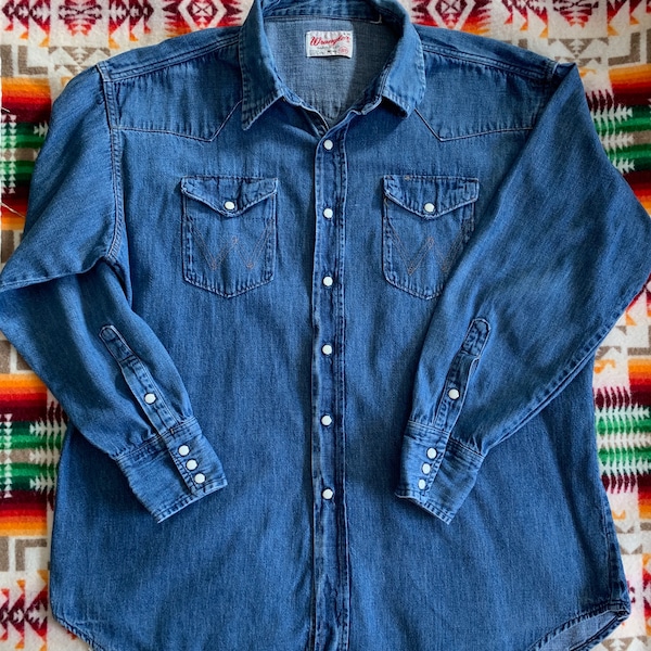 Wrangler Denim Shirt Etsy