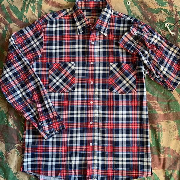 Vintage American Edition lightweight flannel shirt made in USA deadstock