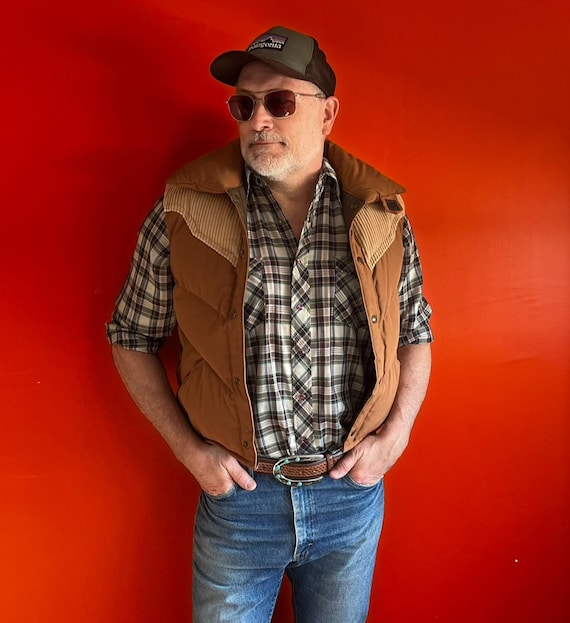 Vintage William Barry Struggle Gear Down Vest Mens XL, Made in USA