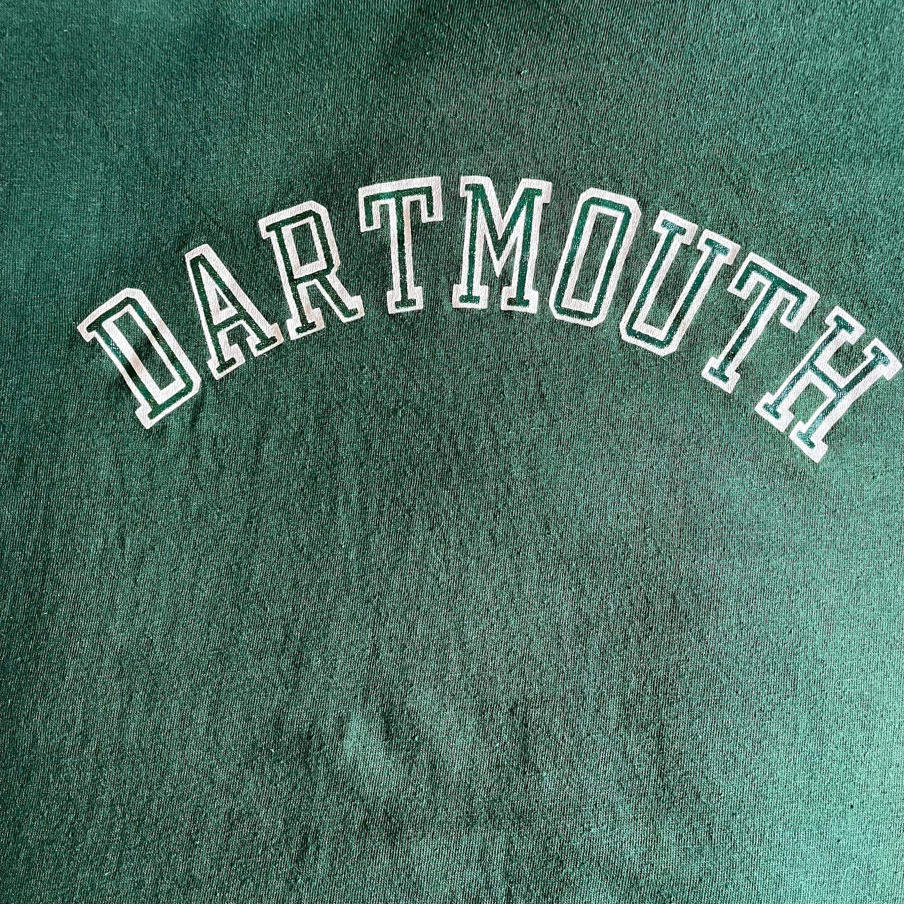 Vintage 70s Deadstock Champion Blue Bar Dartmouth T Shirt Made in 