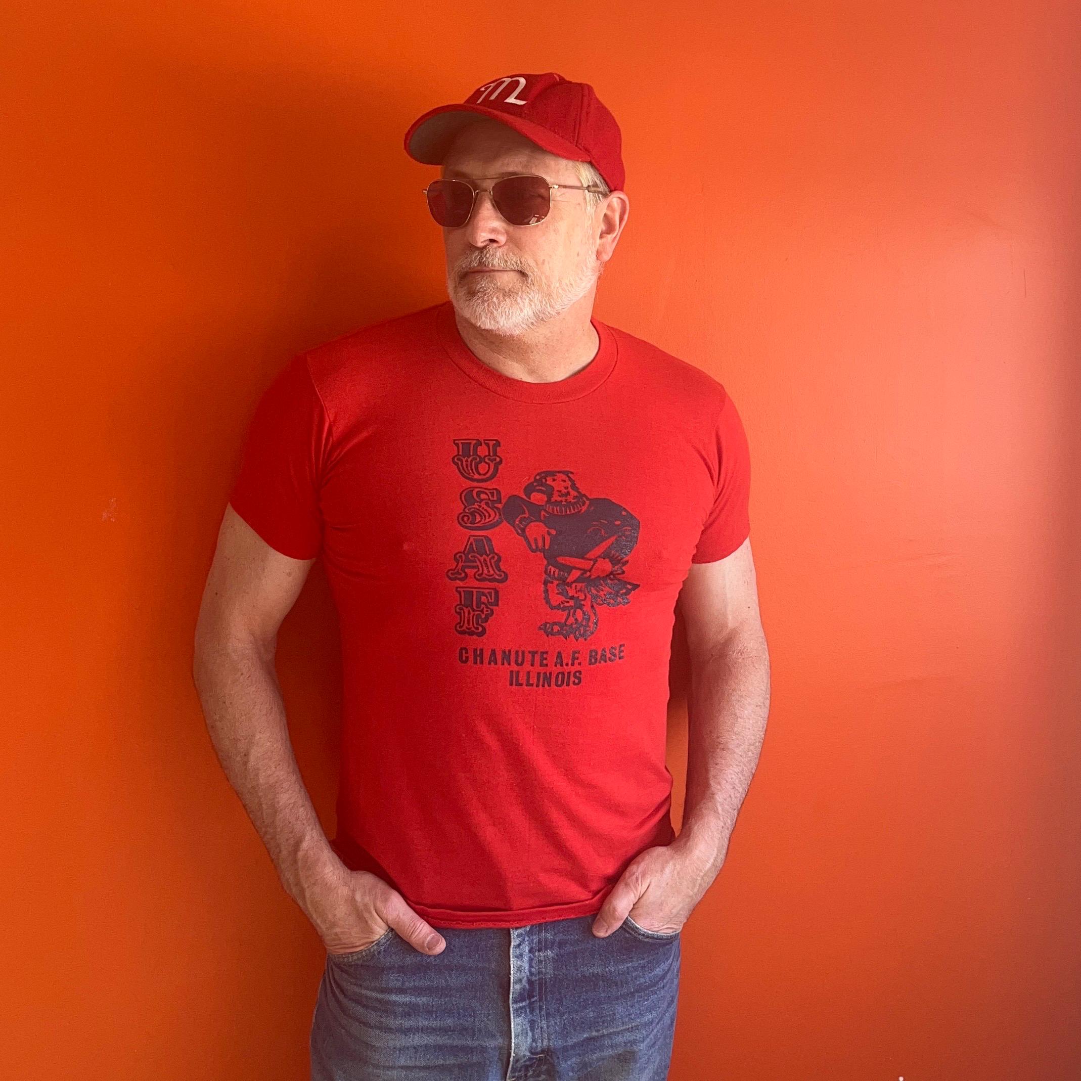 Vintage 80s US Air Force T Shirt Made in USA Single Stitch Chanute 