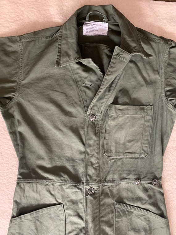 Vintage Vietnam era OG 107 Cotton Sateen Coveralls - image 4