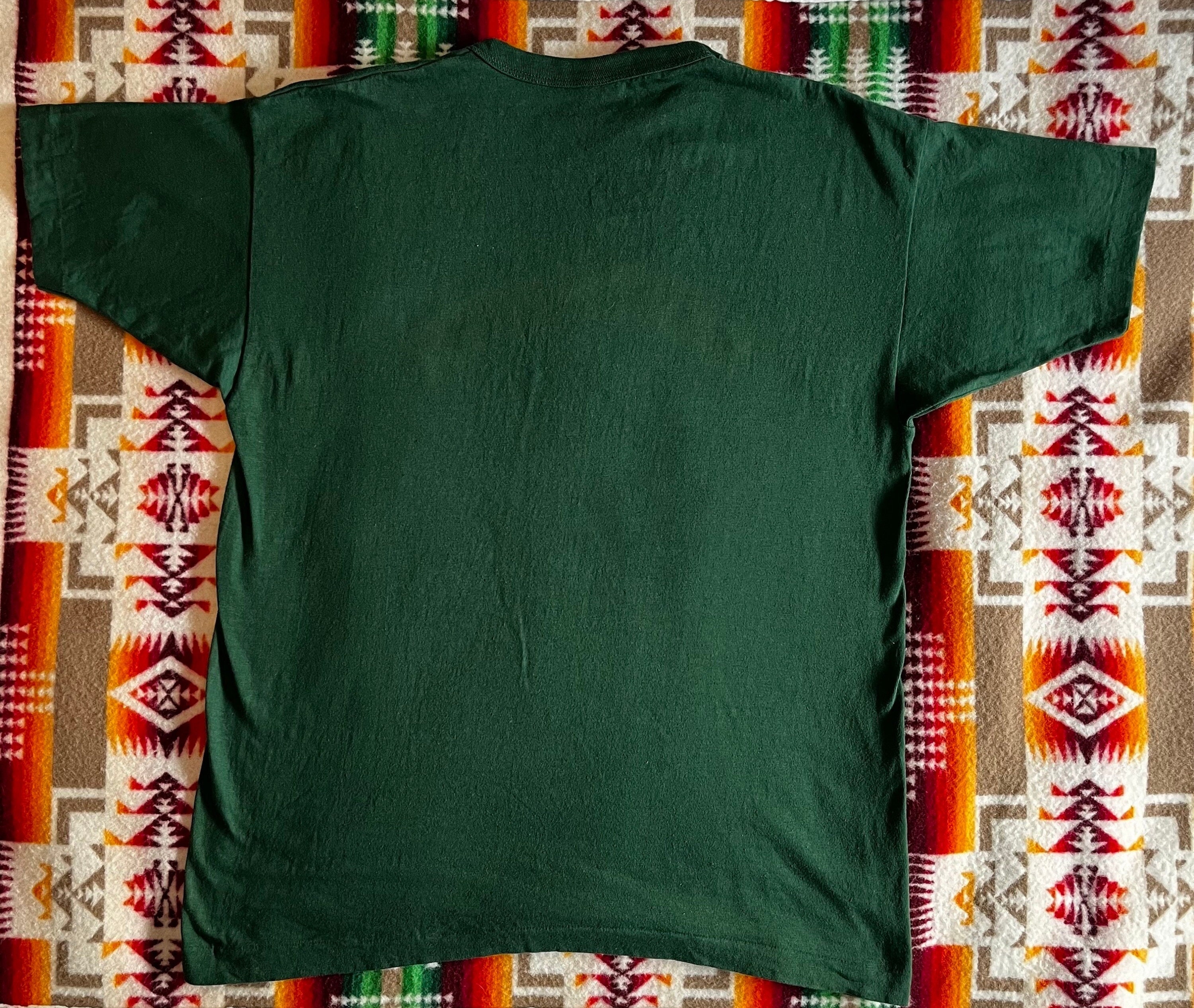 Vintage 70s Deadstock Champion Blue Bar Dartmouth T Shirt Made in 