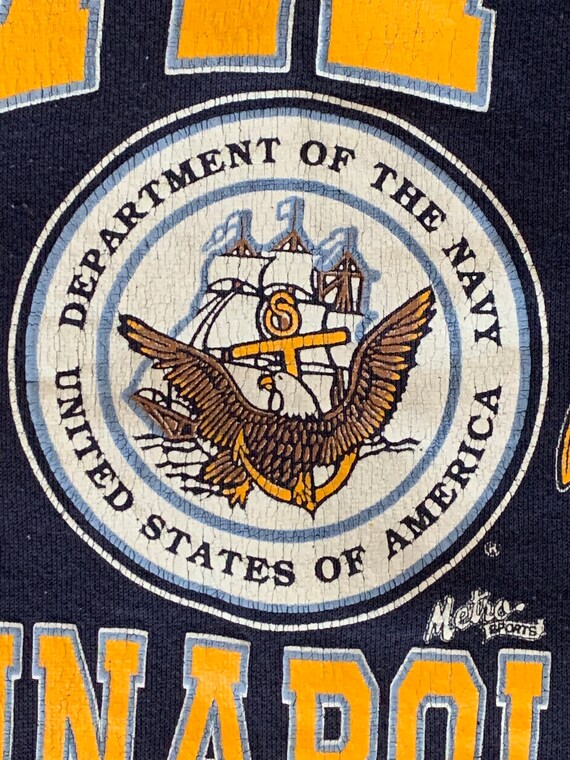 Vintage US Navy Sweatshirt made in USA Annapolis … - image 3