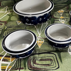 Vintage Arabia Finland Anemone Blue set of bowls 3 pieces