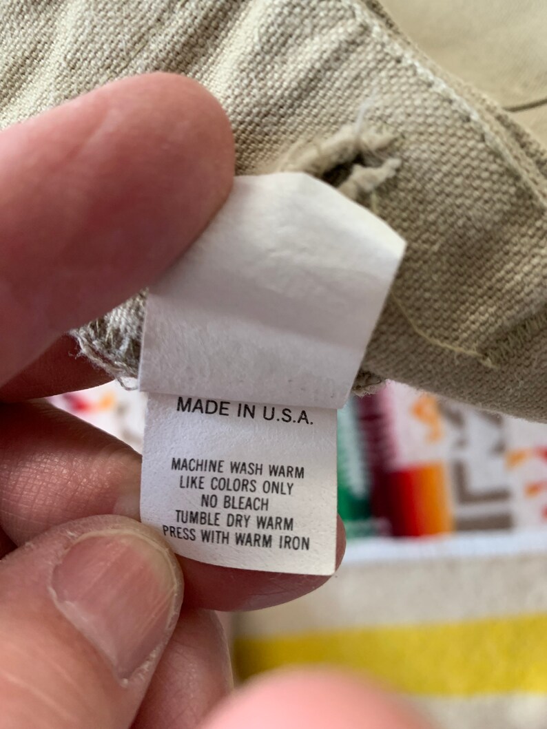 Vintage Khaki Cotton Utility Pants Made in Usa Baker Pants Etsy