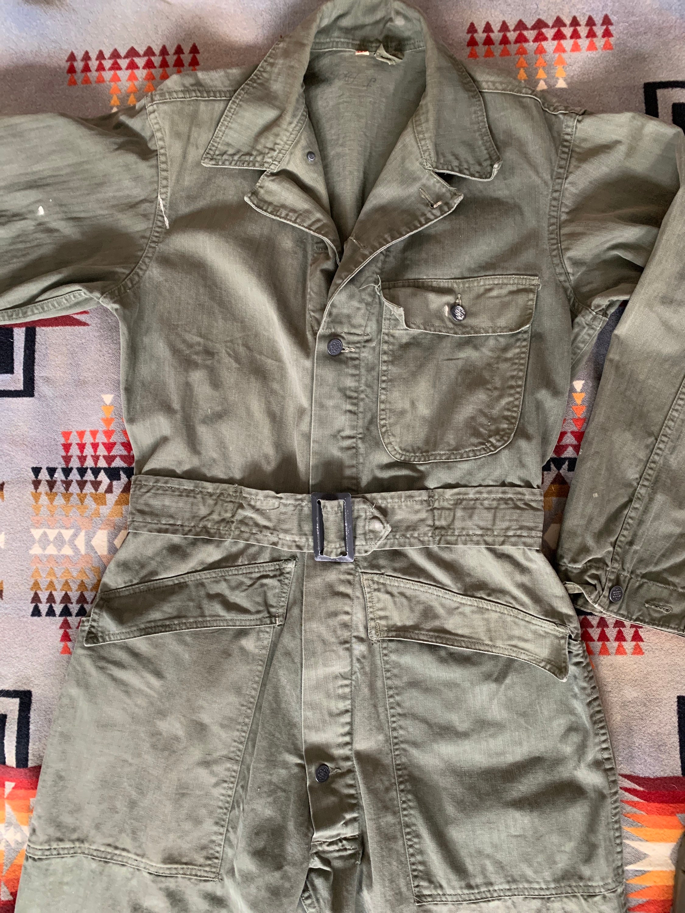 Vintage HBT Coveralls With 13 Star Buttons 36 R - Etsy