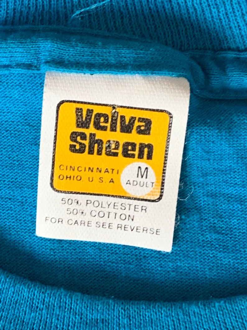 Vintage Velva Sheen Santa Fe T shirt single stitch 5050 New Mexico Navajo Native American