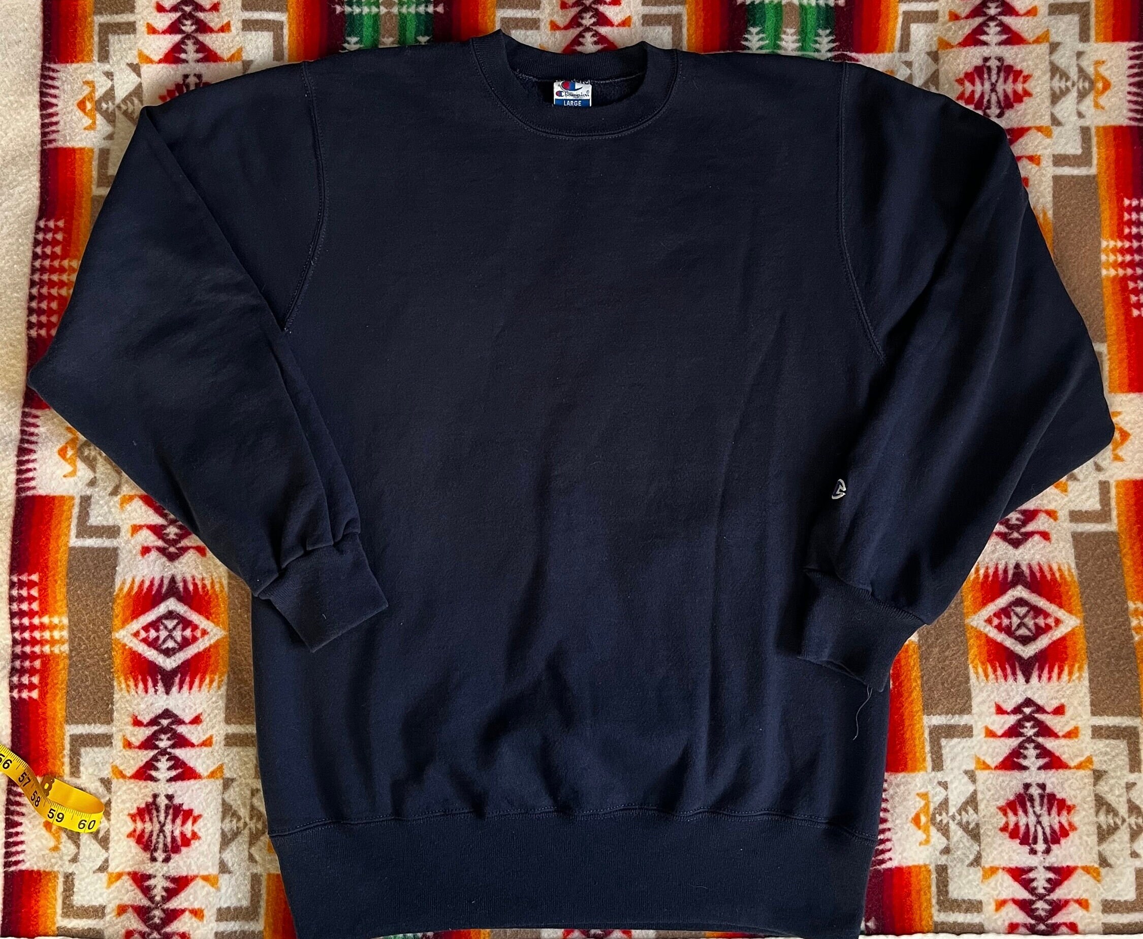 Vintage 90s Champion Sweatshirt Made in USA Large Navy Blue - Etsy