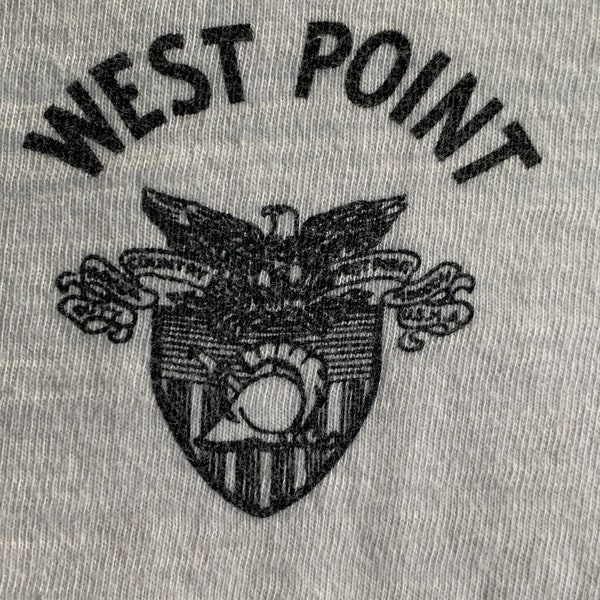 t-shirt vintage Champion West Point fabriqué aux États-Unis 60s single stitch ringer tee