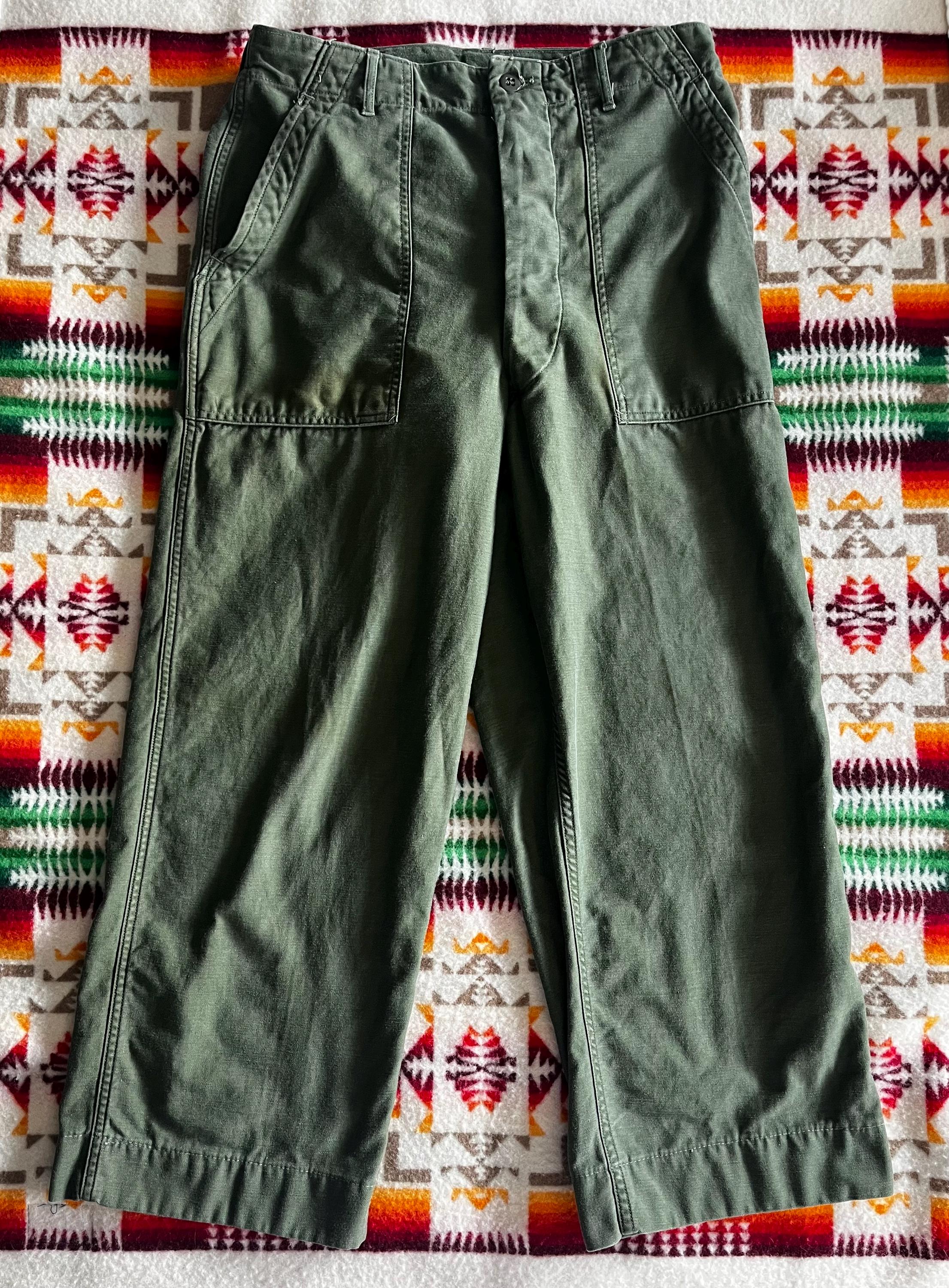 Vintage Vietnam Era OG 107 Cotton Sateen Pants 1962 Baker