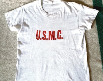 Vintage Hanes USMC Artillery t shirt Marine Corps Shirt single stitch