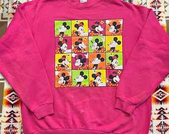Vintage 80s Minnie Mouse sweatshirt Disney made in USA oversized