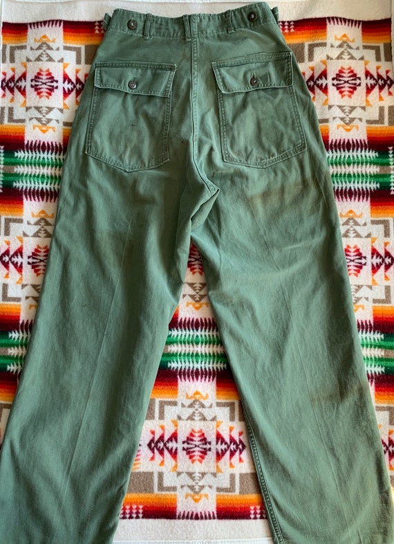 Vintage Vietnam era OG107 Utility Pants 1960s Bak… - image 3