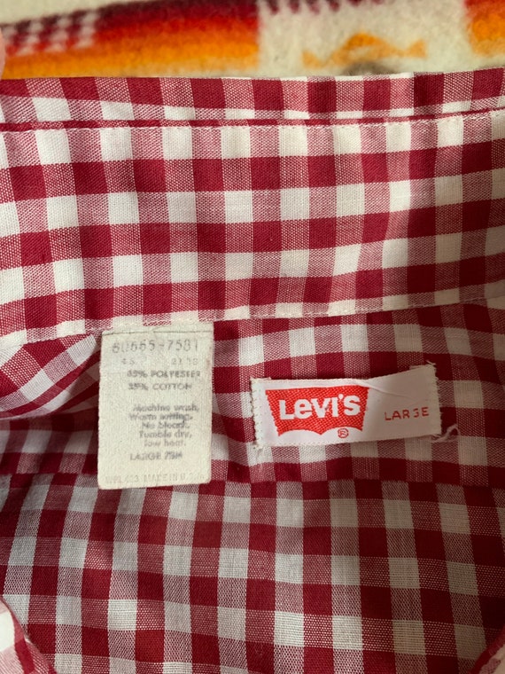 Vintage Levi’s Big E gingham shirt made in USA - image 4